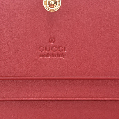 Gucci GG Supreme Monogram Blooms Card Case Beige Blue Navy Hibiscus Red 7 of 8