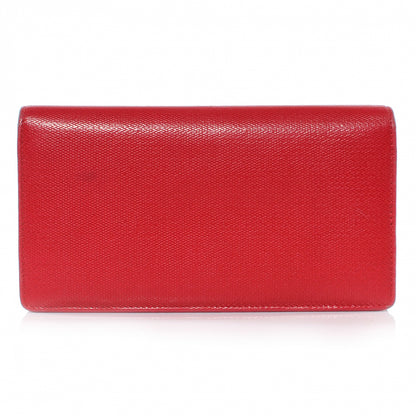 Chanel Textured Calfskin Large Yen Wallet Red 3 of 13