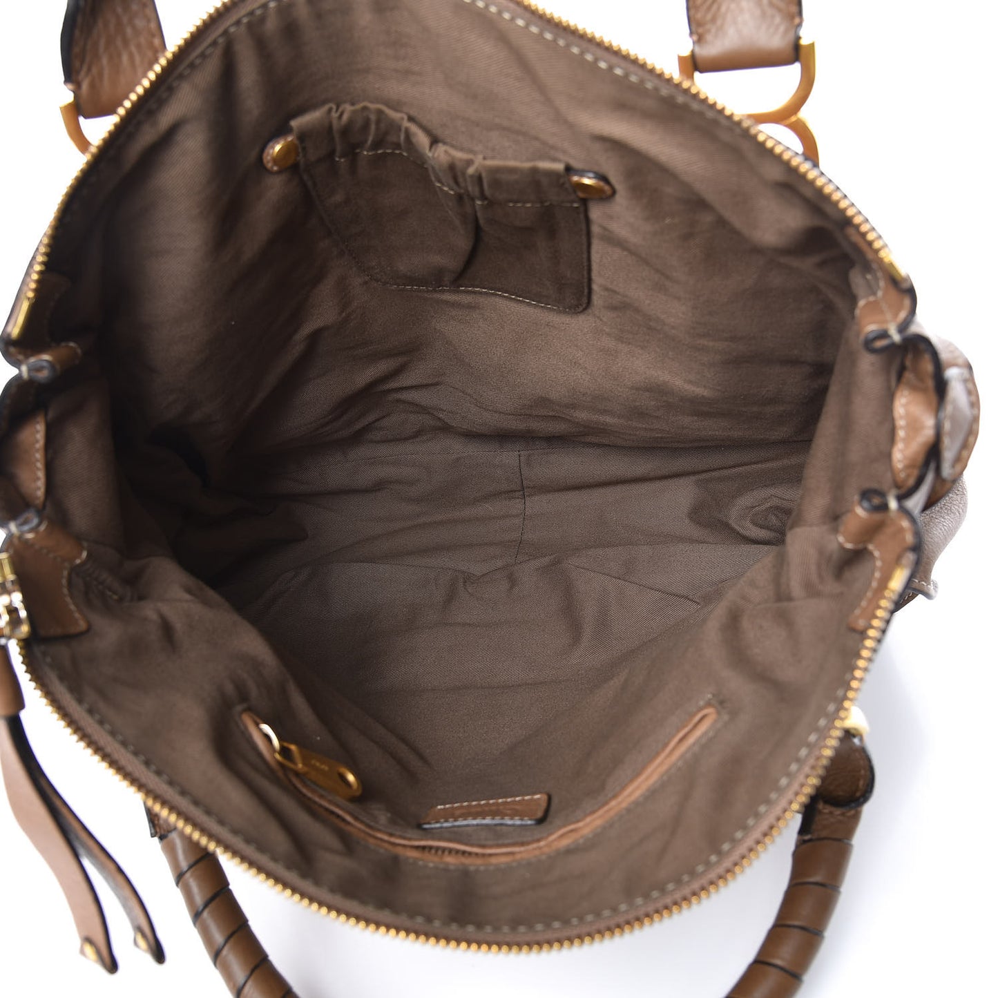Calfskin Large Marcie Satchel Nut