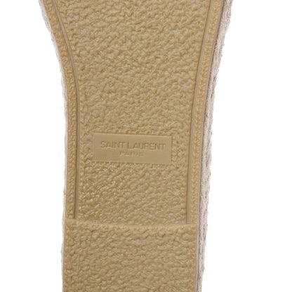 Saint Laurent Canvas Elba Logo Embroidered Espadrilles 39 Panna 8 of 10