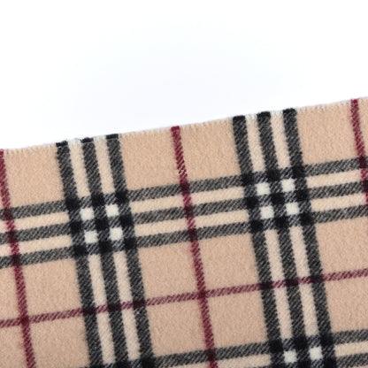 Burberry Lambswool Check Fringe Scarf Camel 4 of 5