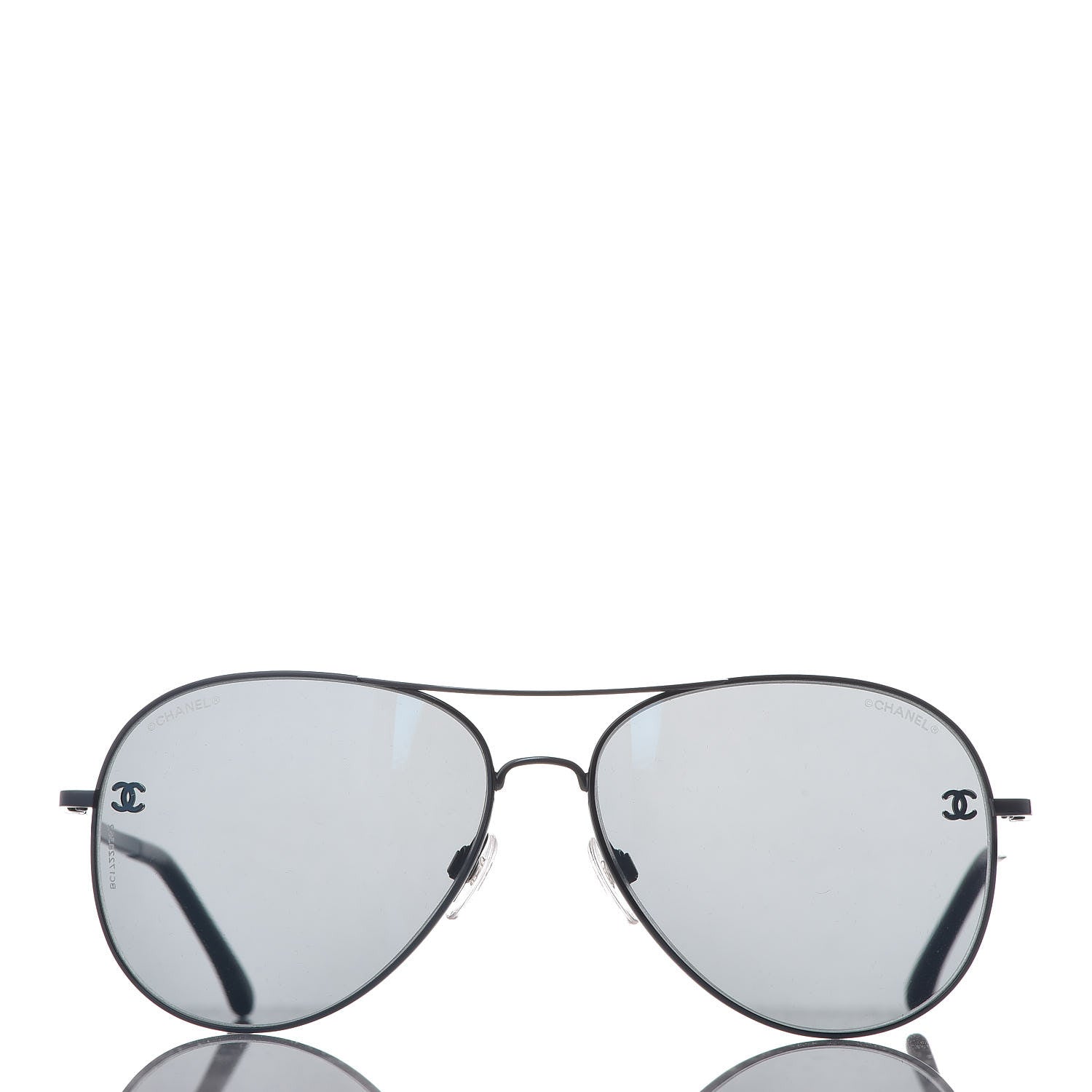 Chanel Metal Aviator CC Sunglasses 4189 T-Q Black 3 of 9