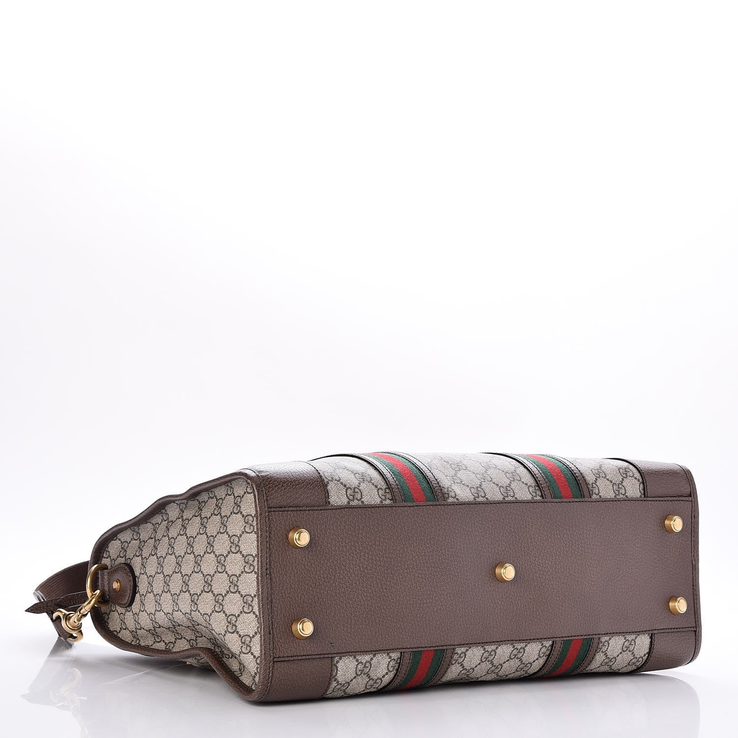 Gucci Soft GG Supreme Monogram Web Medium Duffle Bag Beige New Acero Crop 4 of 8