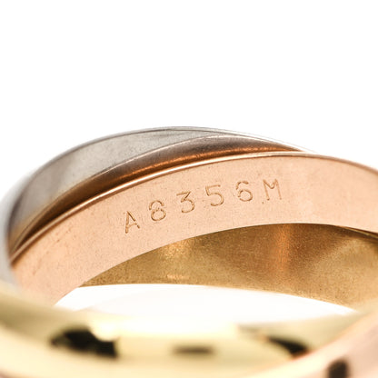 Cartier 18K Pink Yellow White Gold Classic Les Must De Cartier Trinity Ring 53 6.25 4 of 7