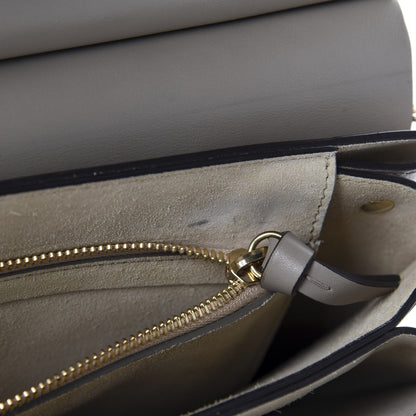 Chloe Calfskin Suede Medium Faye Shoulder Bag Motty Grey 9 of 12