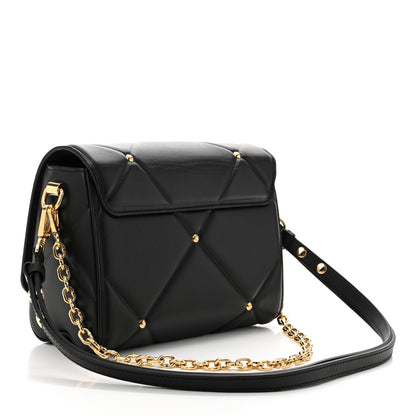 Louis Vuitton Lambskin Quilted Twist MM Black 4 of 10