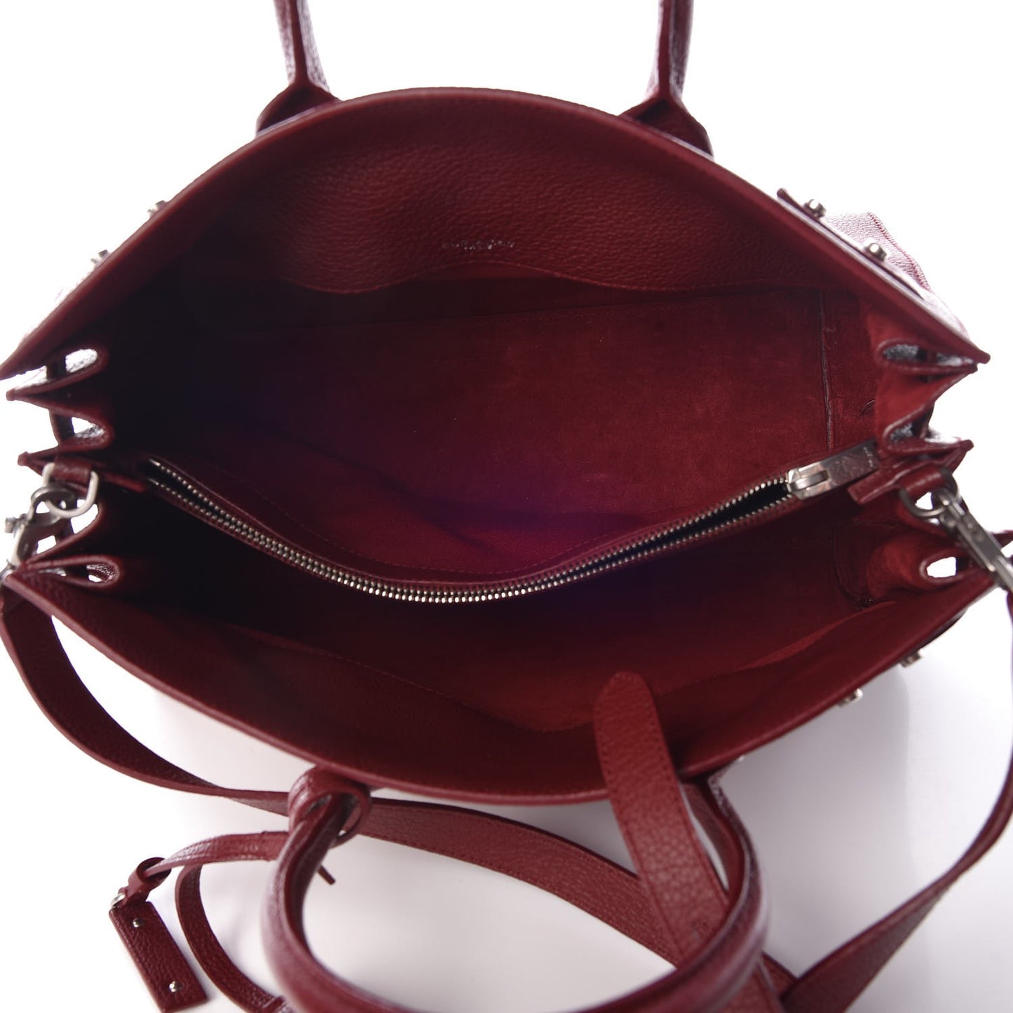 Grained Calfskin Small Supple Sac De Jour Dark Pallisandre