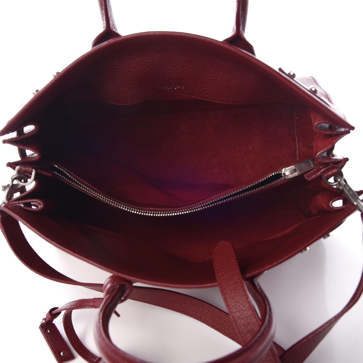 Saint Laurent Grained Calfskin Small Supple Sac De Jour Dark Pallisandre 6 of 8