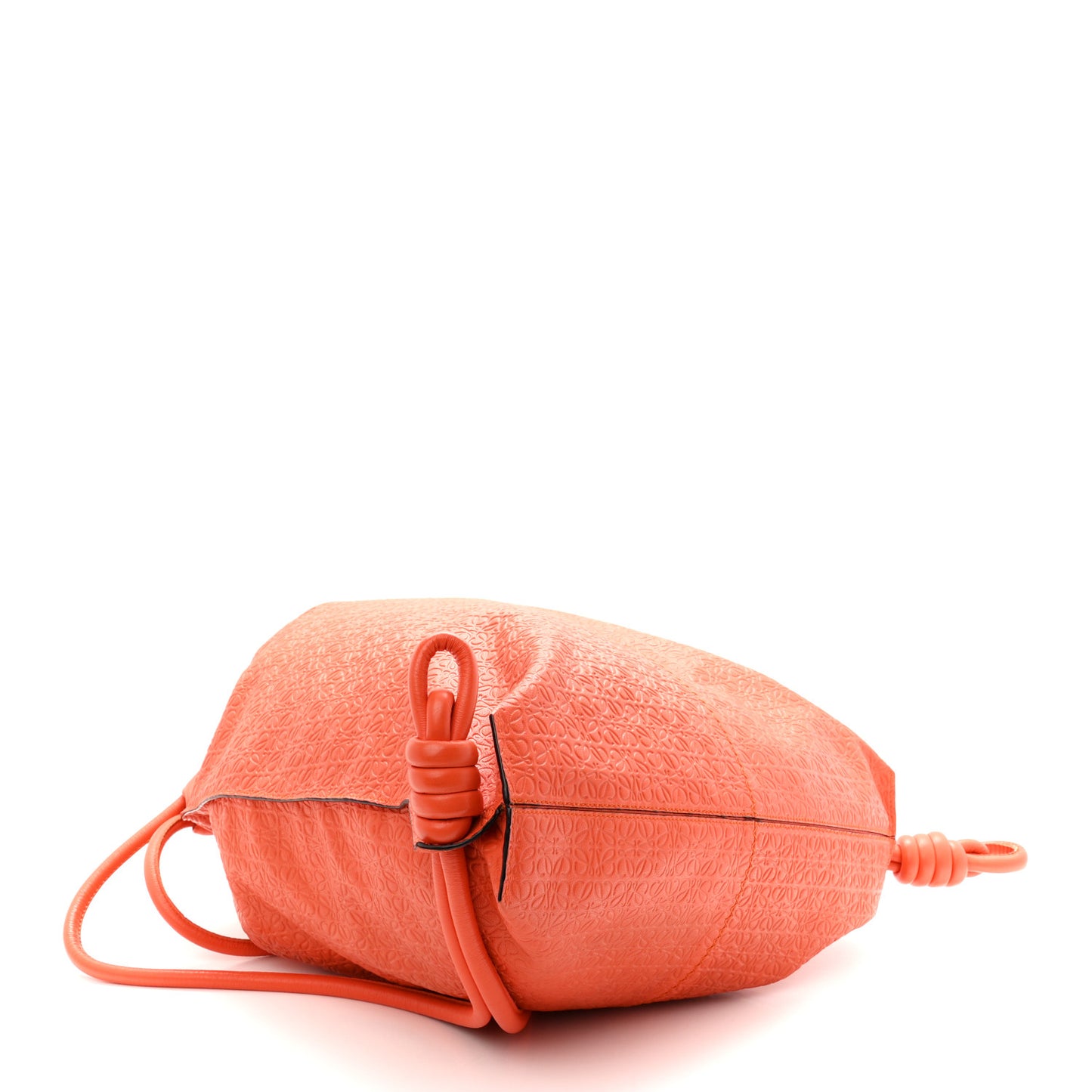 Calfskin Embossed Anagram Yago Knot Bag Orange