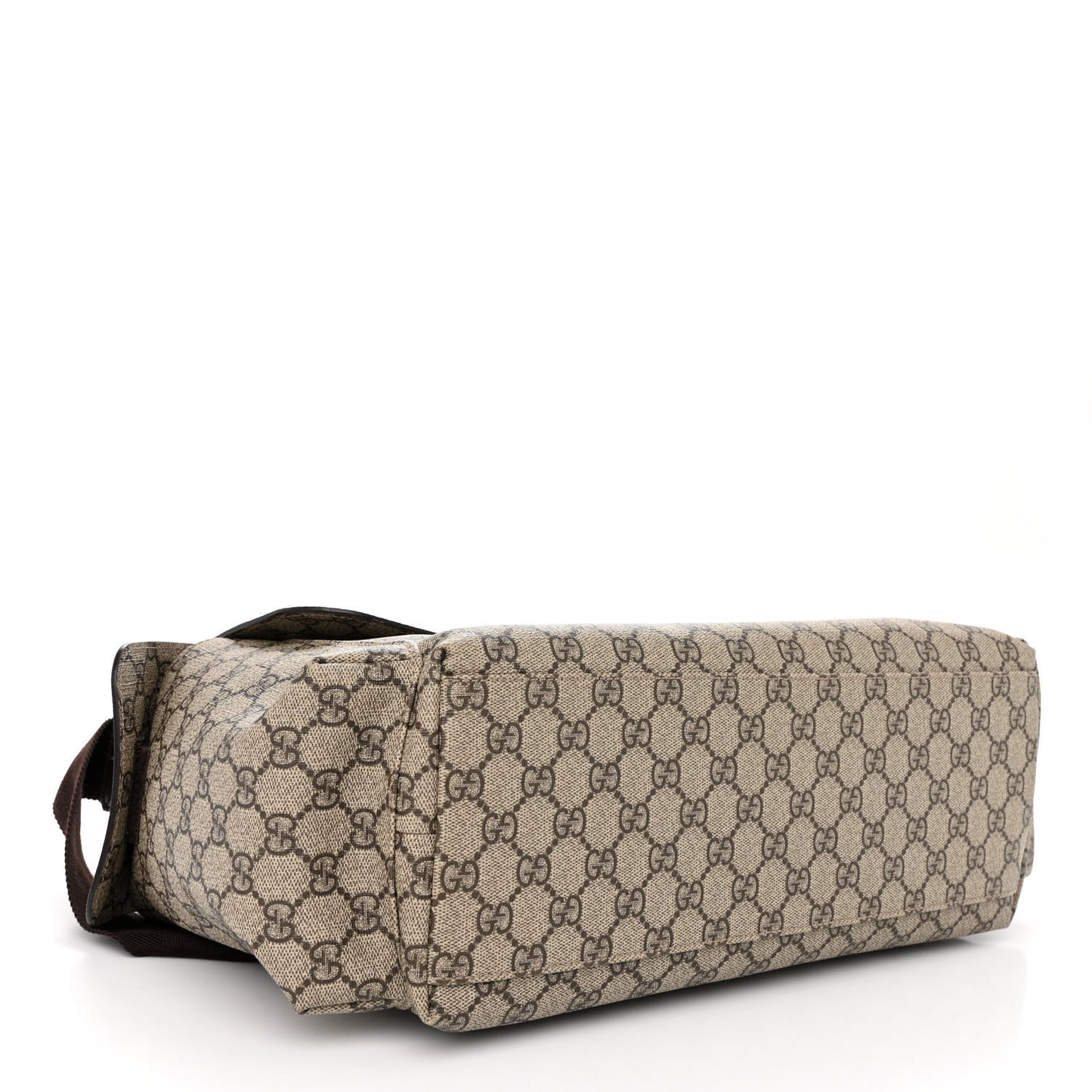 GG Plus Monogram Messenger Diaper Bag Dark Brown