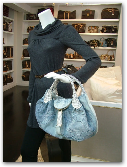 Denim Squirrel Embroidered Spy Blue