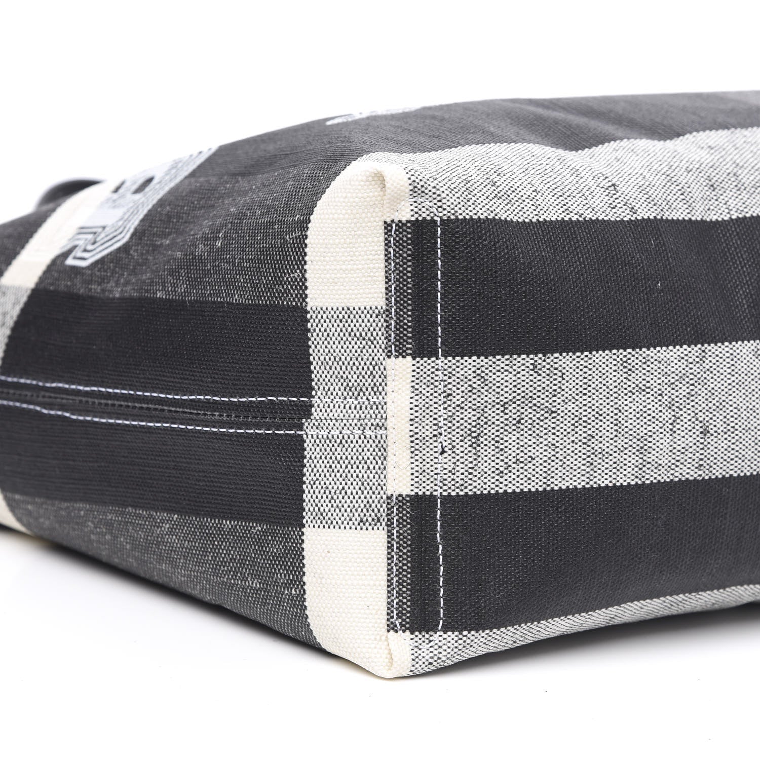 Burberry Coated Canvas Mega Check Medium Doodle Tote Black White 1 of 9