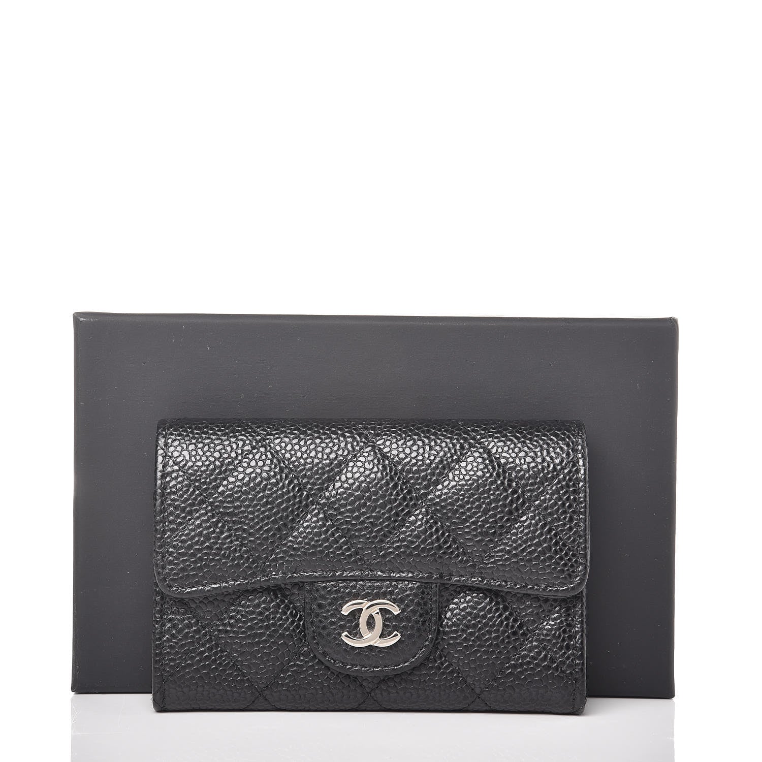 Chanel Caviar Quilted Flap Card Holder Black 9 of 9