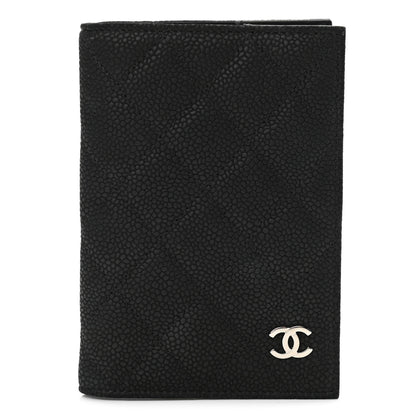 Chanel Iridescent Caviar Quilted Passport Holder Black 1 of 8