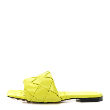 Bottega Veneta Nappa Maxi Intrecciato Lido Flat Sandals 38.5 Kiwi 1 of 7