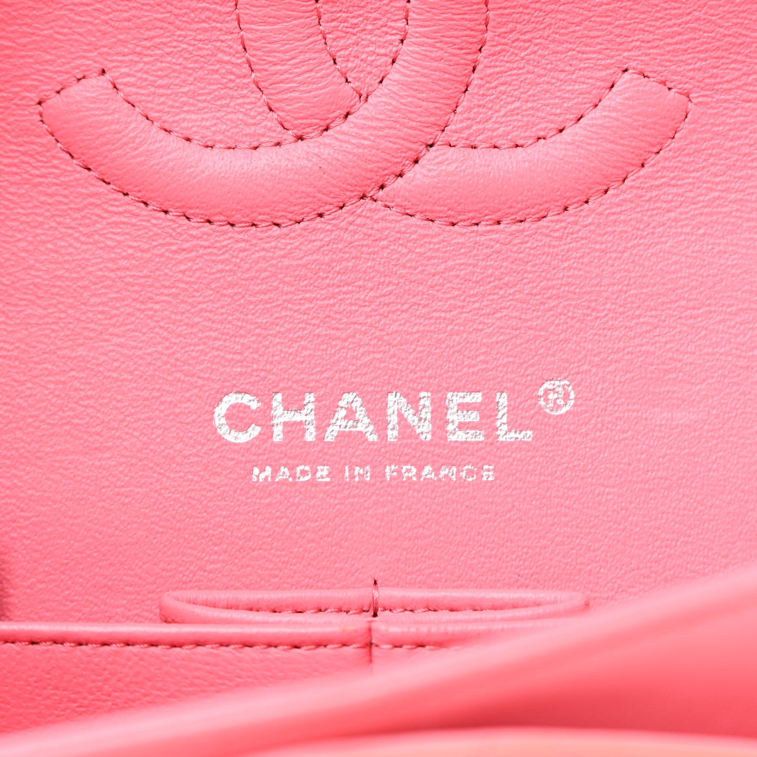 Chanel Patent Quilted Medium Double Flap Coral 6 of 14