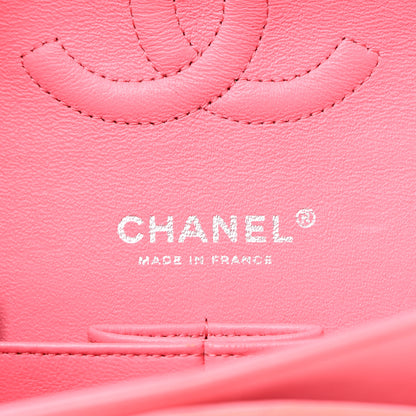 Chanel Patent Quilted Medium Double Flap Coral 6 of 14