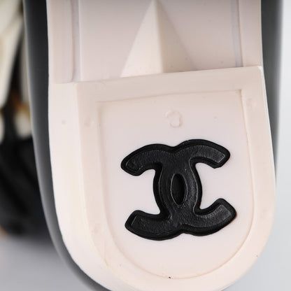 Chanel Rubber Glitter Camellia Rain Boots 36 Black 8 of 9
