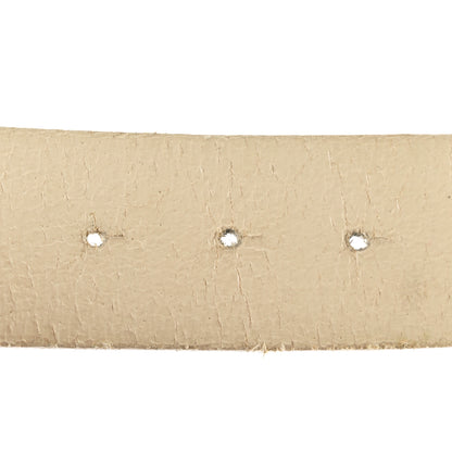 Chanel Calfskin Enamel CC Logo Belt 80 32 Light Beige 7 of 8