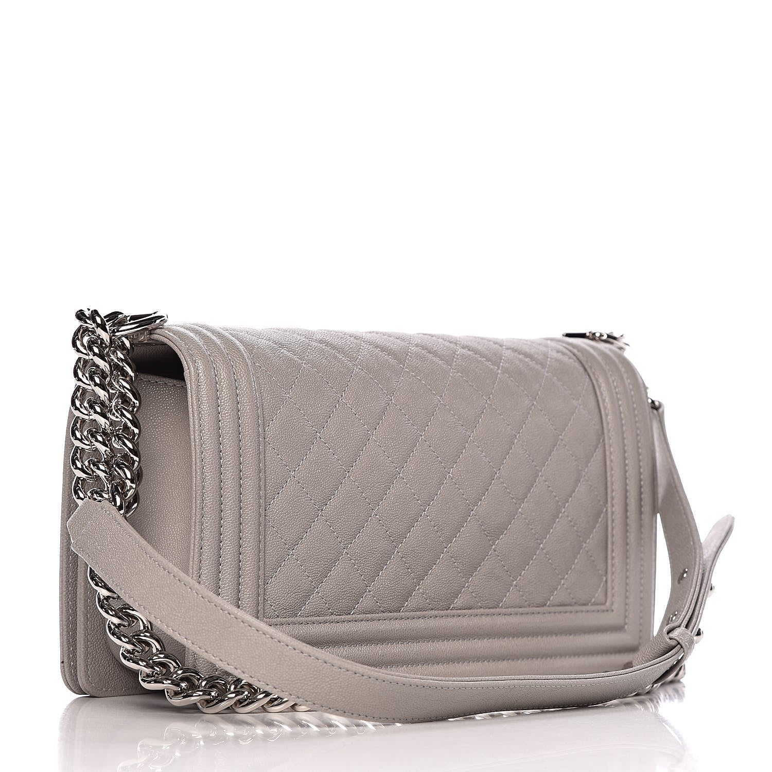 Chanel Caviar Quilted Medium Boy Flap Grey 3 of 10