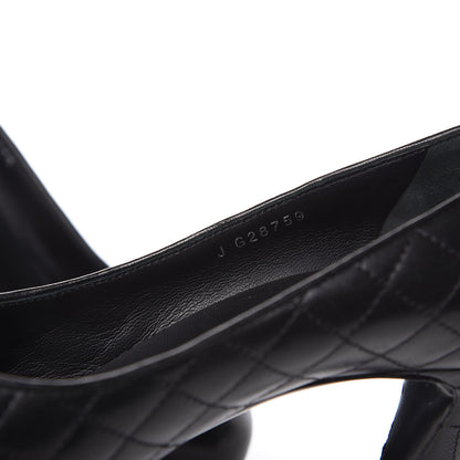 Chanel Lambskin Quilted Cap Toe Pumps 37 Black 6 of 8