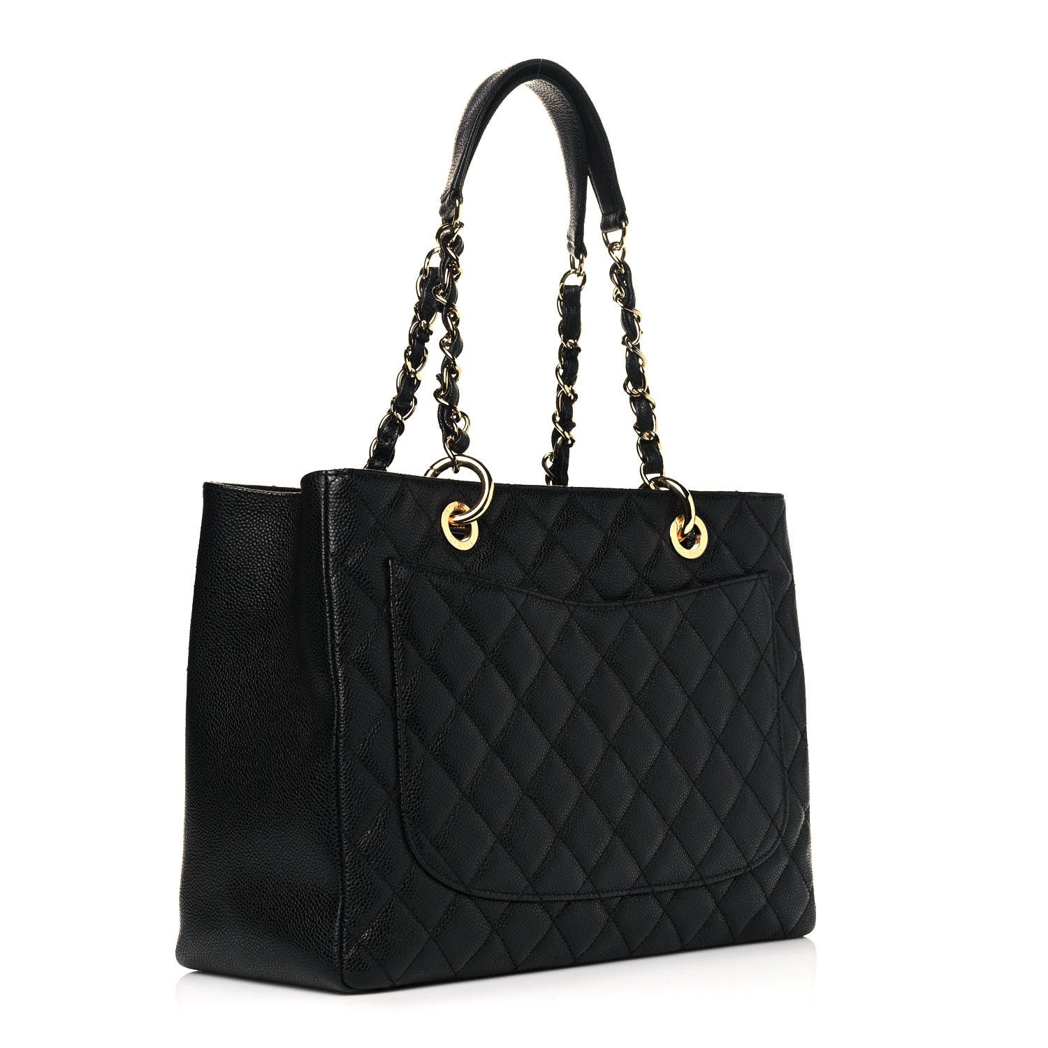 Chanel Caviar Quilted Grand Shopping Tote GST Black 3 of 14
