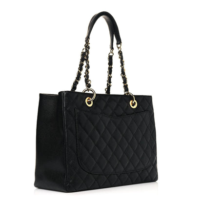 Chanel Caviar Quilted Grand Shopping Tote GST Black 3 of 14