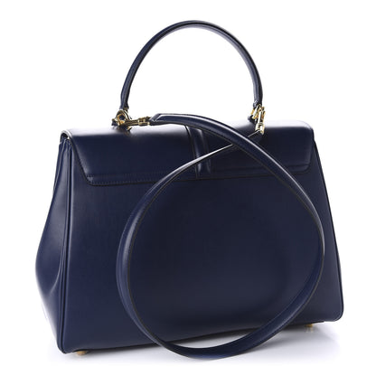 Celine Satinated Calfskin Medium 16 Top Handle Bag Midnight 3 of 11