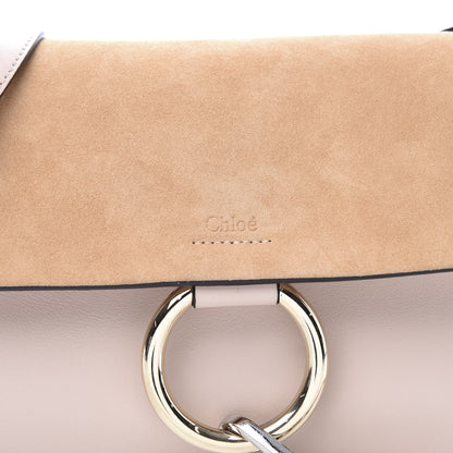 Chloe Suede Calfskin Small Faye Shoulder Bag Cement Pink 10 of 11
