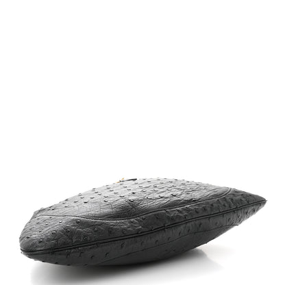 Gucci Ostrich Large Jackie Hobo Black 4 of 11