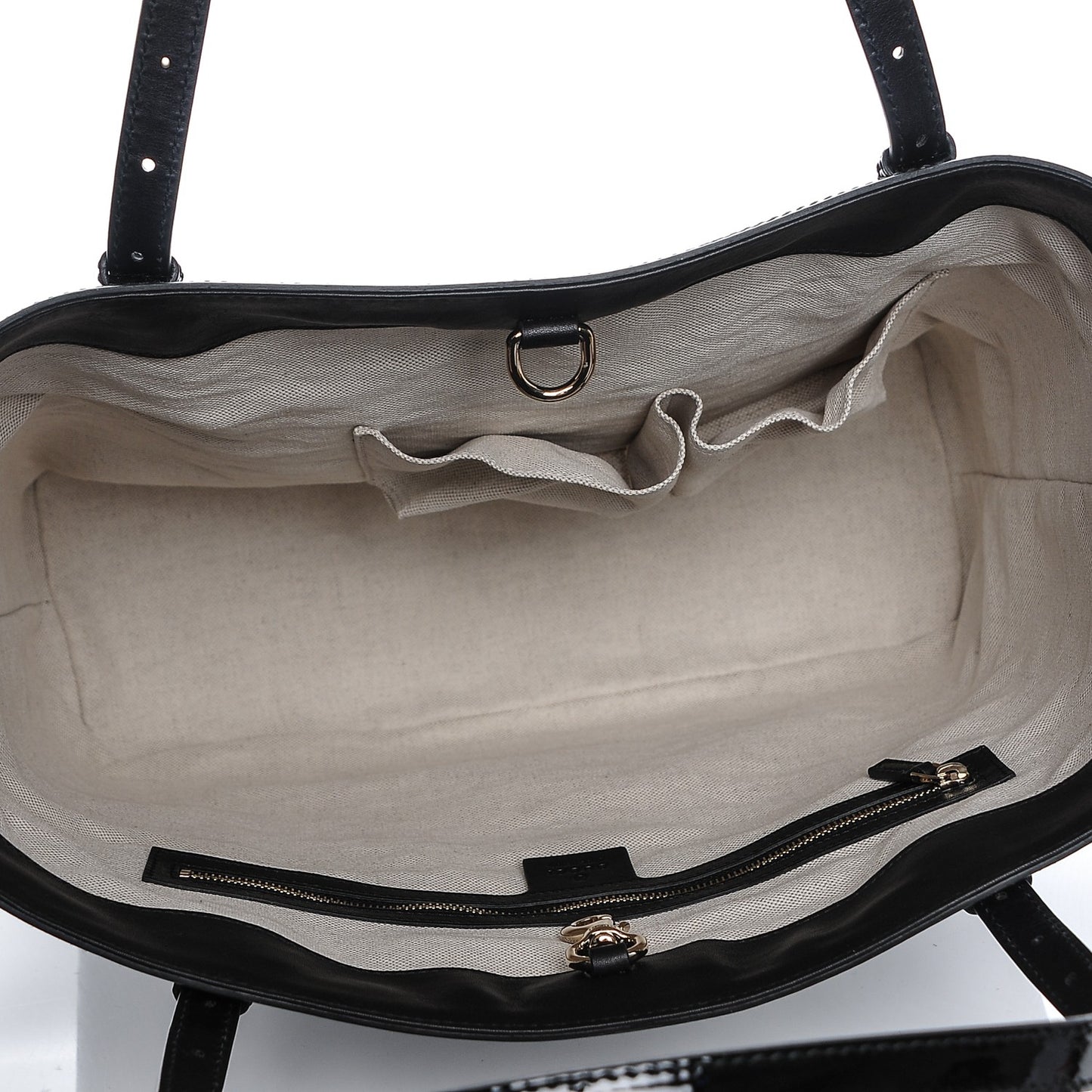 Patent Microguccissima Medium Nice Tote Black
