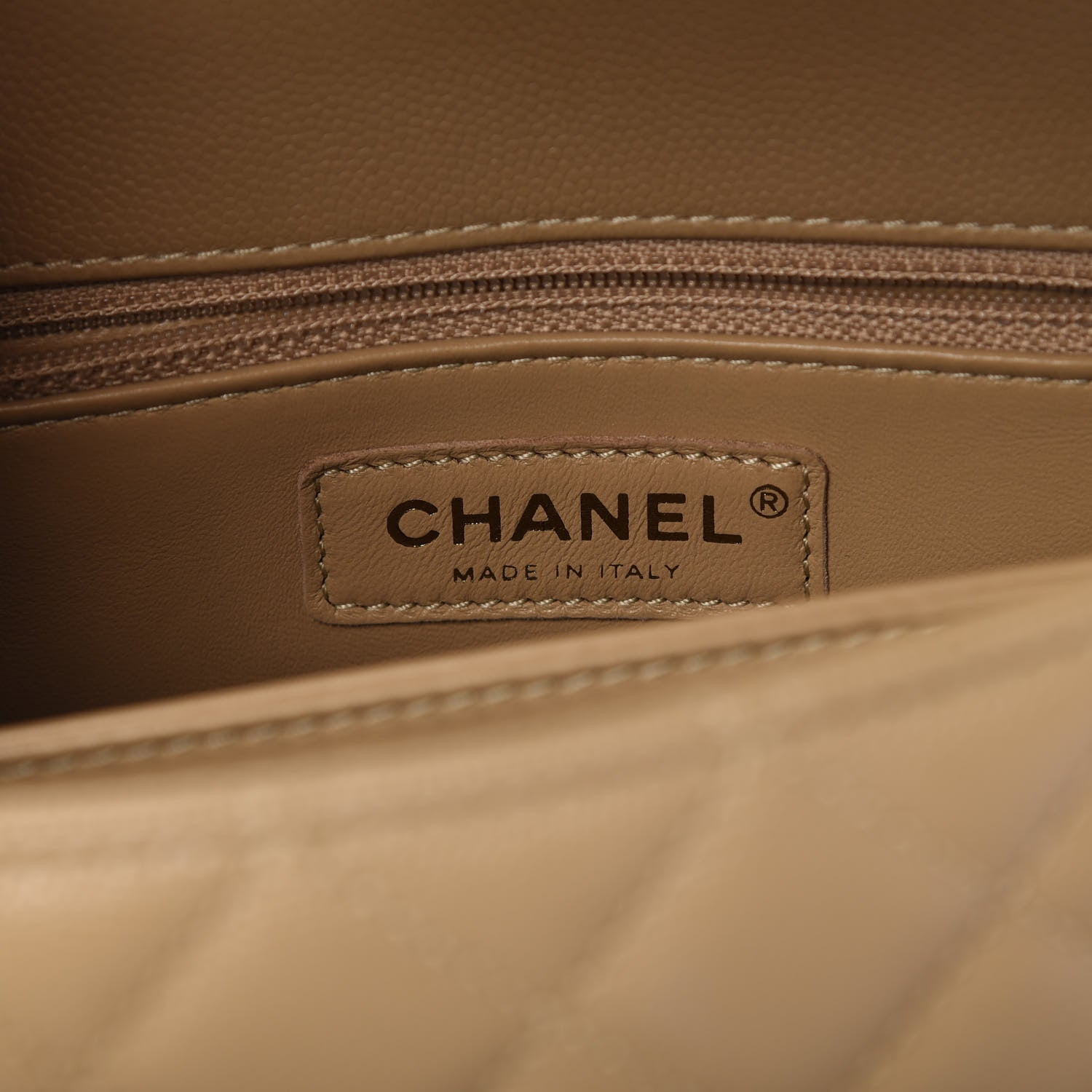 Chanel Caviar Lizard Embossed Quilted Mini Coco Handle Flap Dark Beige 8 of 11