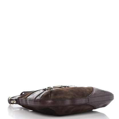 Gucci Guccissima Suede Hasler Hobo Dark Brown 4 of 16
