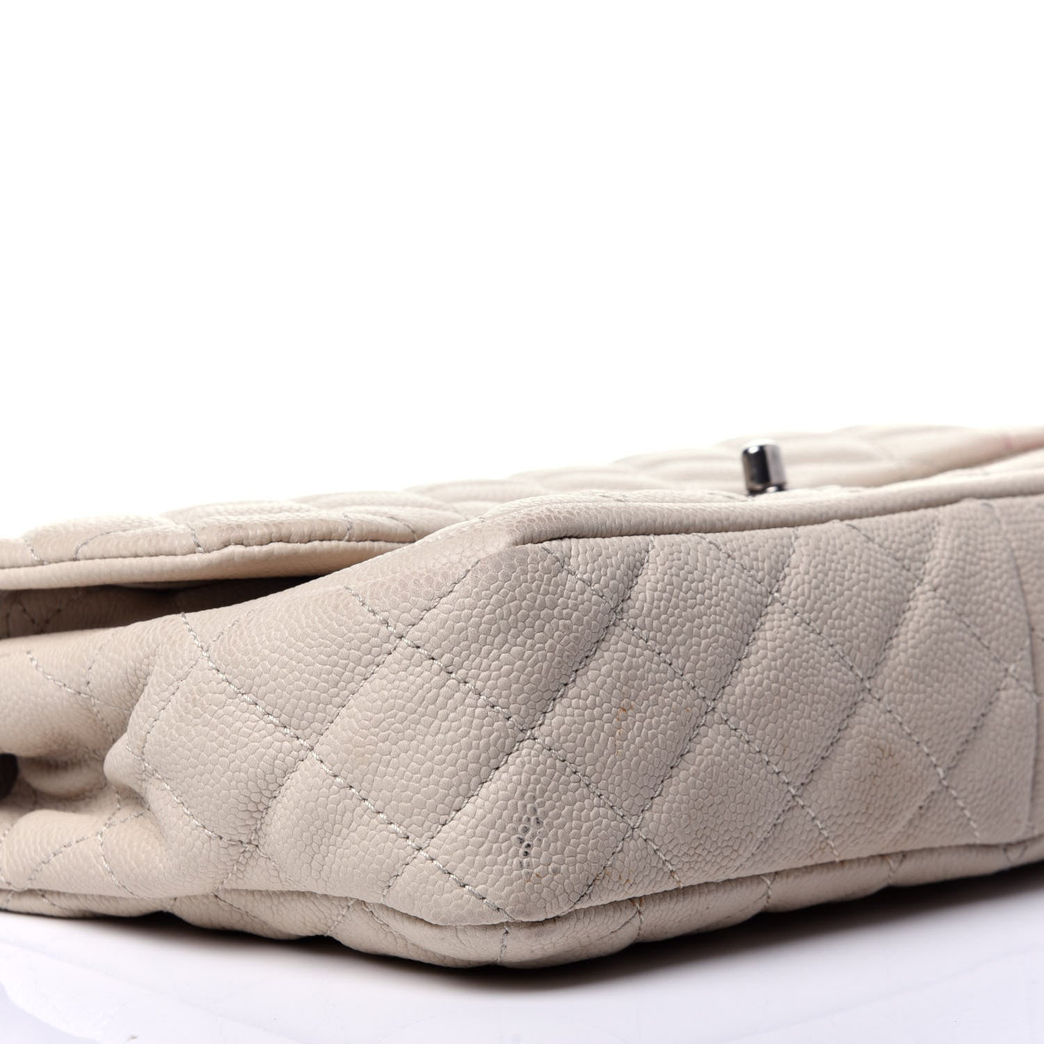 Chanel Caviar Quilted Large Now and Forever Flap Ivory 8 of 12