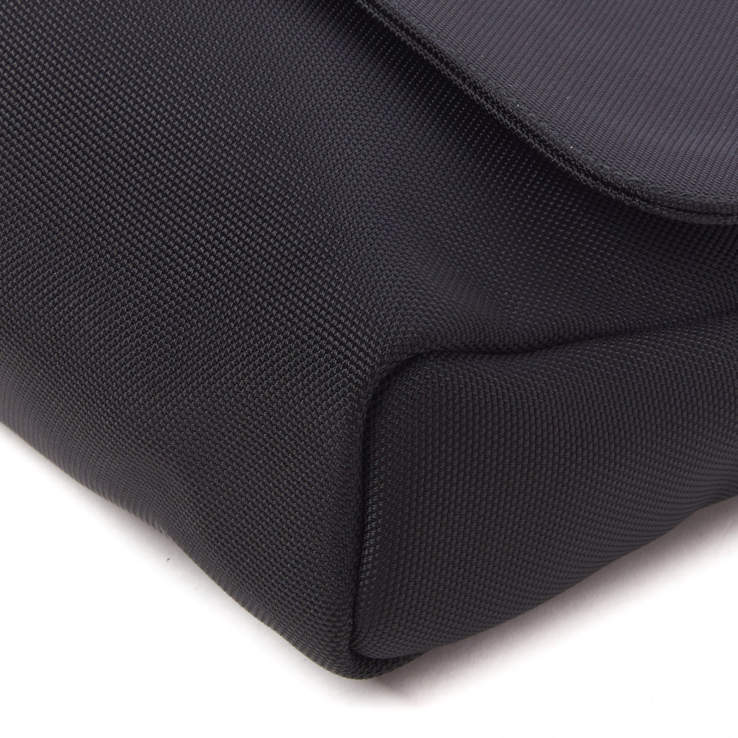 Techno Canvas Web Large Flap Messenger Bag Black
