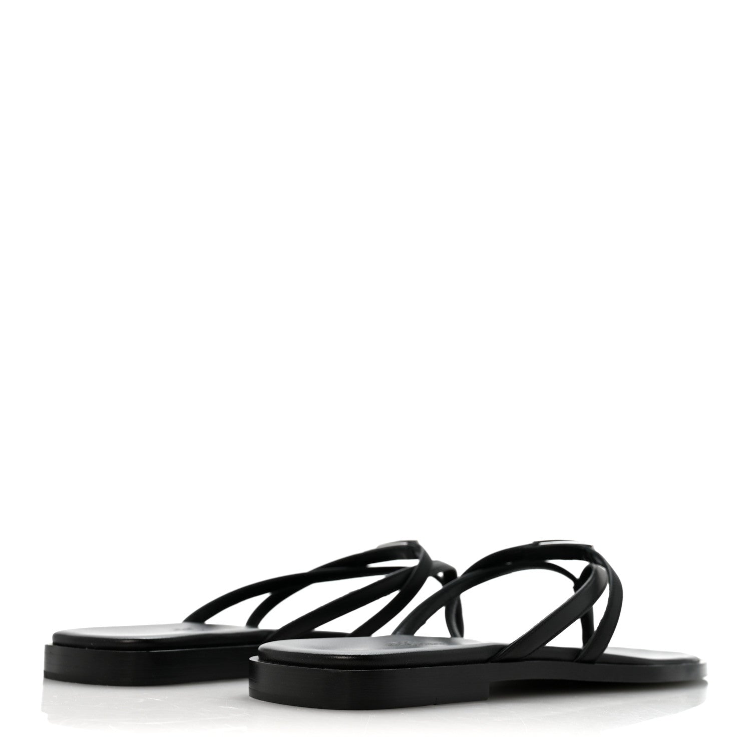 Hermes Calfskin Miss Sandals 40 Black 5 of 9