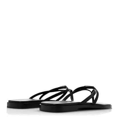 Hermes Calfskin Miss Sandals 40 Black 5 of 9