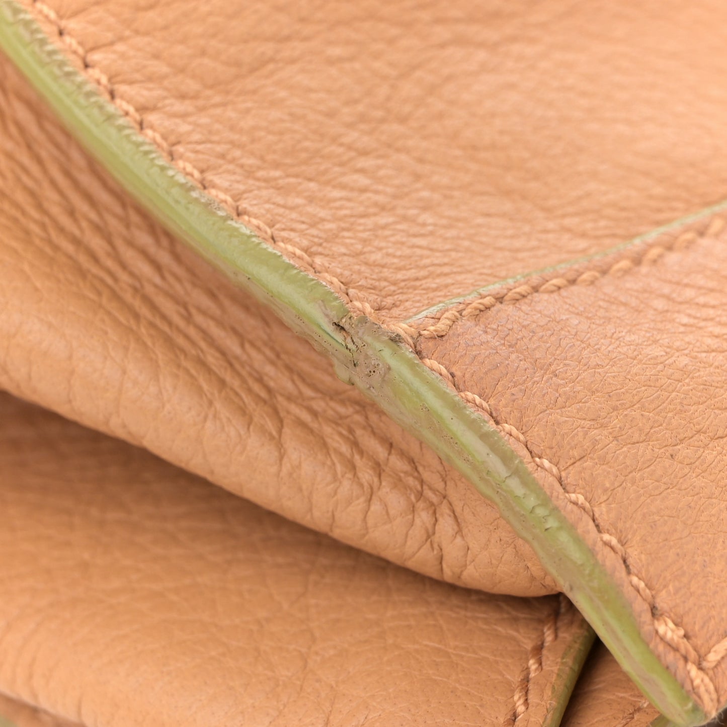 Calfskin Whipstitch CC Tote Beige