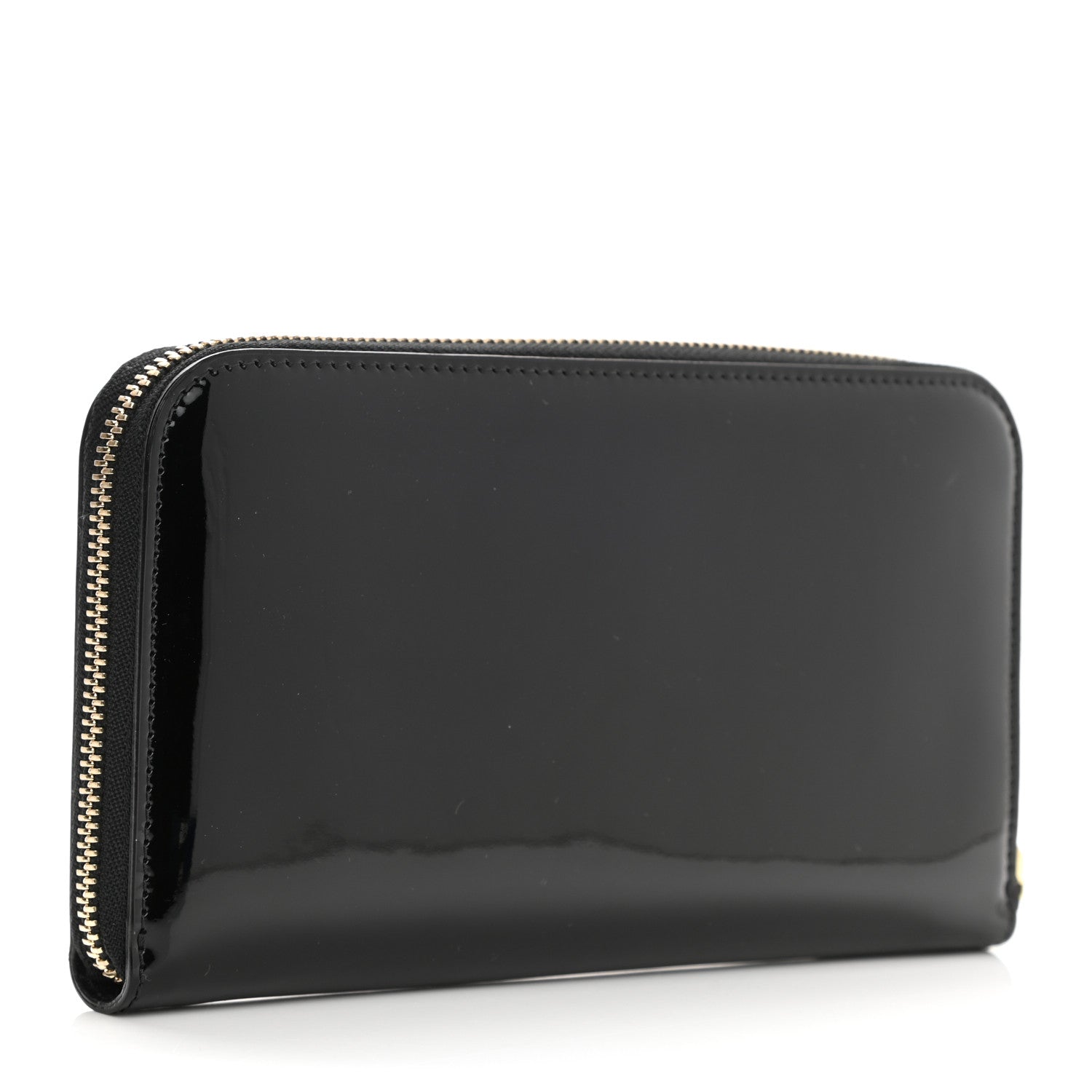 Versace Patent Palazzo Medusa Zip Around Wallet Black 3 of 6