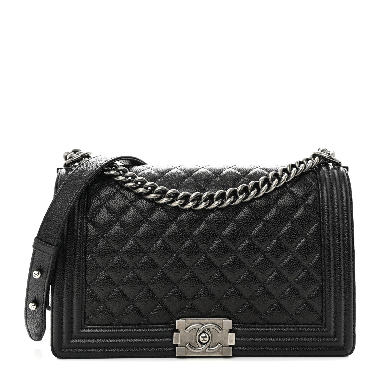 Chanel Caviar Quilted New Medium Boy Flap Black 1 of 10