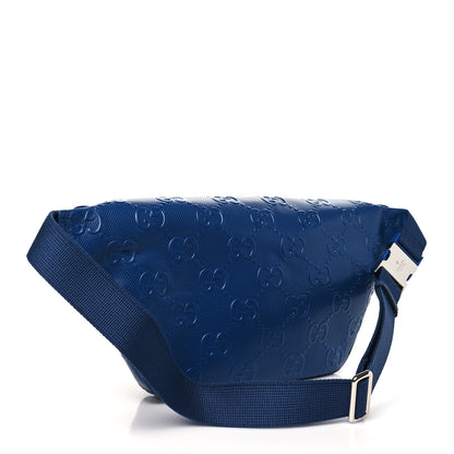 Gucci Calfskin GG Tennis Embossed Pocket Belt Bag Blue 3 of 10