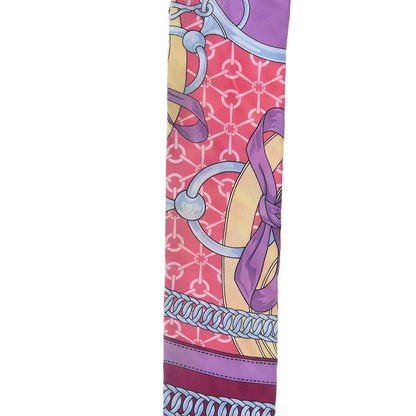 Hermes Silk La Promenade Du Matin Twilly Prune Rose Mauve 4 of 7