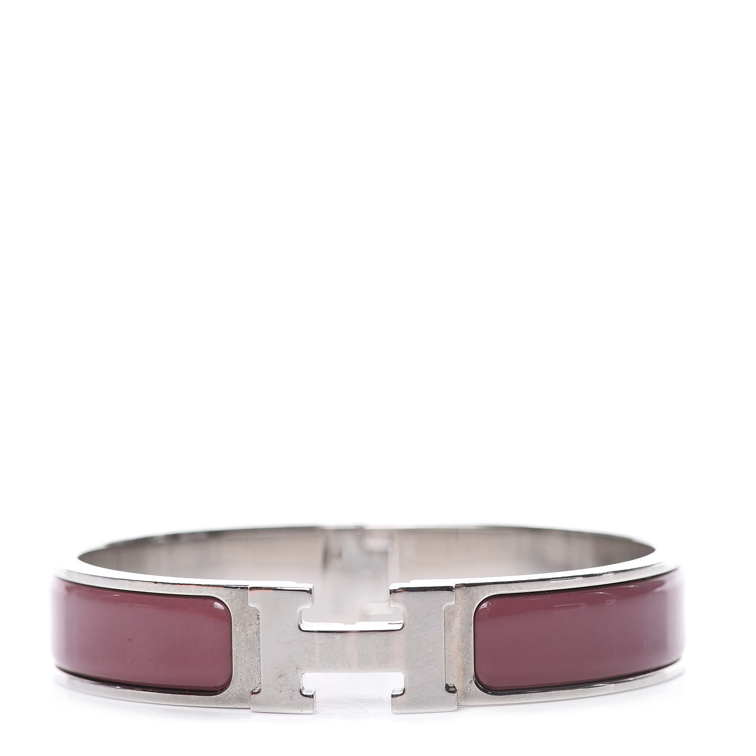 Hermes Enamel Narrow Clic Clac H Bracelet PM Cyclamen 1 of 5