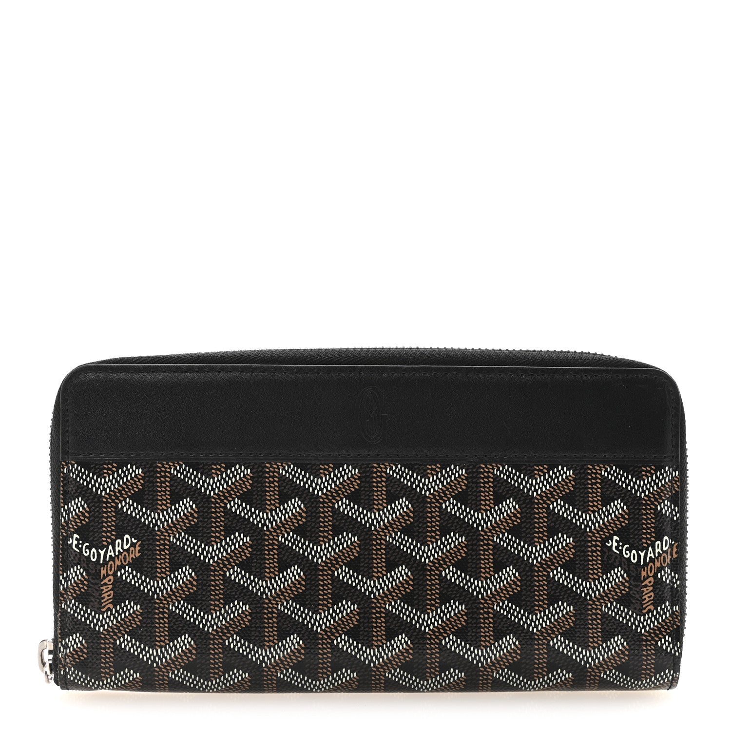 Goyard Goyardine Matignon Zip Around GM Wallet Black 1843855