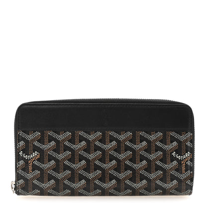 Goyard Goyardine Matignon Zip Around GM Wallet Black 1 of 6