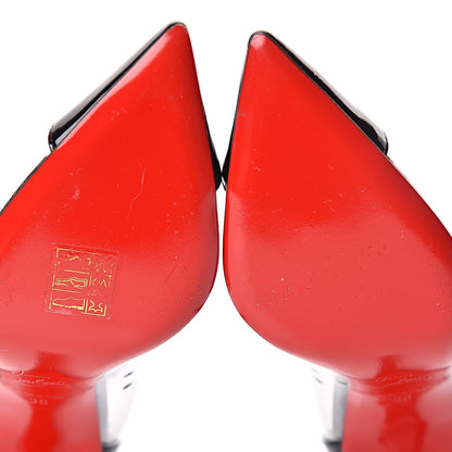 Christian Louboutin Patent PVC Shiny Nappa Lisabeth 85 Pumps 36 Black 7 of 9