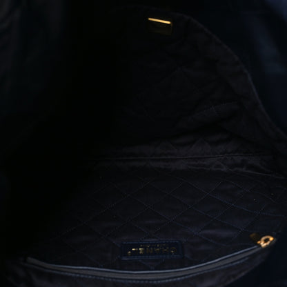 Chanel Shiny Calfskin Quilted Small Chanel 22 Navy 5 of 10