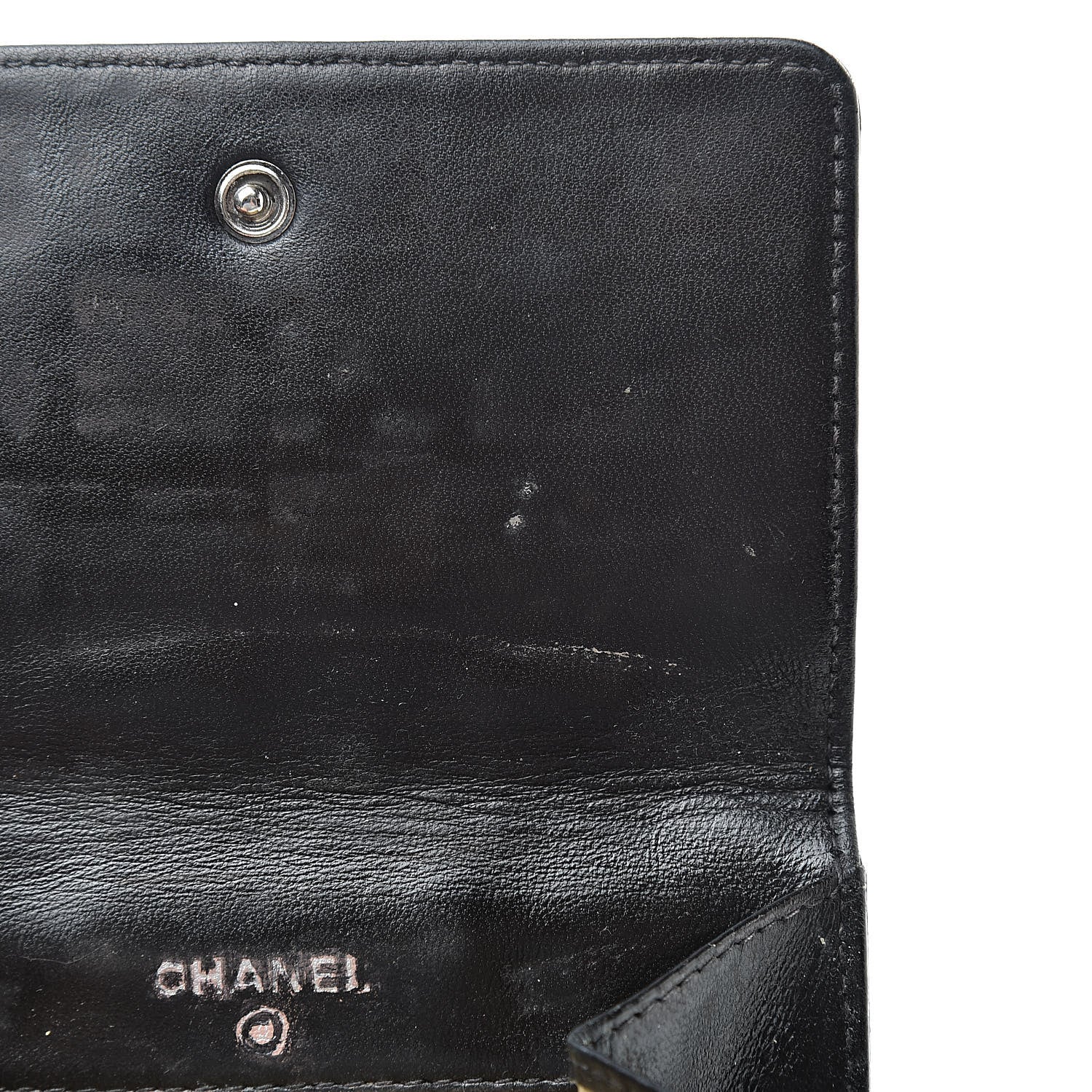 Chanel Calfskin Lucky Symbols Compact French Flap Wallet Black 13 of 18