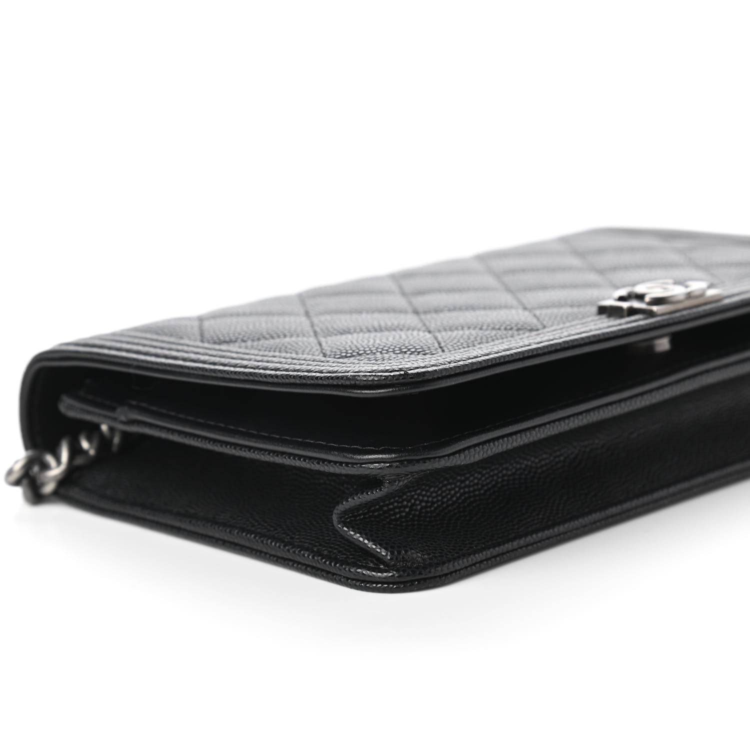 Chanel Caviar Quilted Boy Wallet On Chain WOC Black 6 of 11