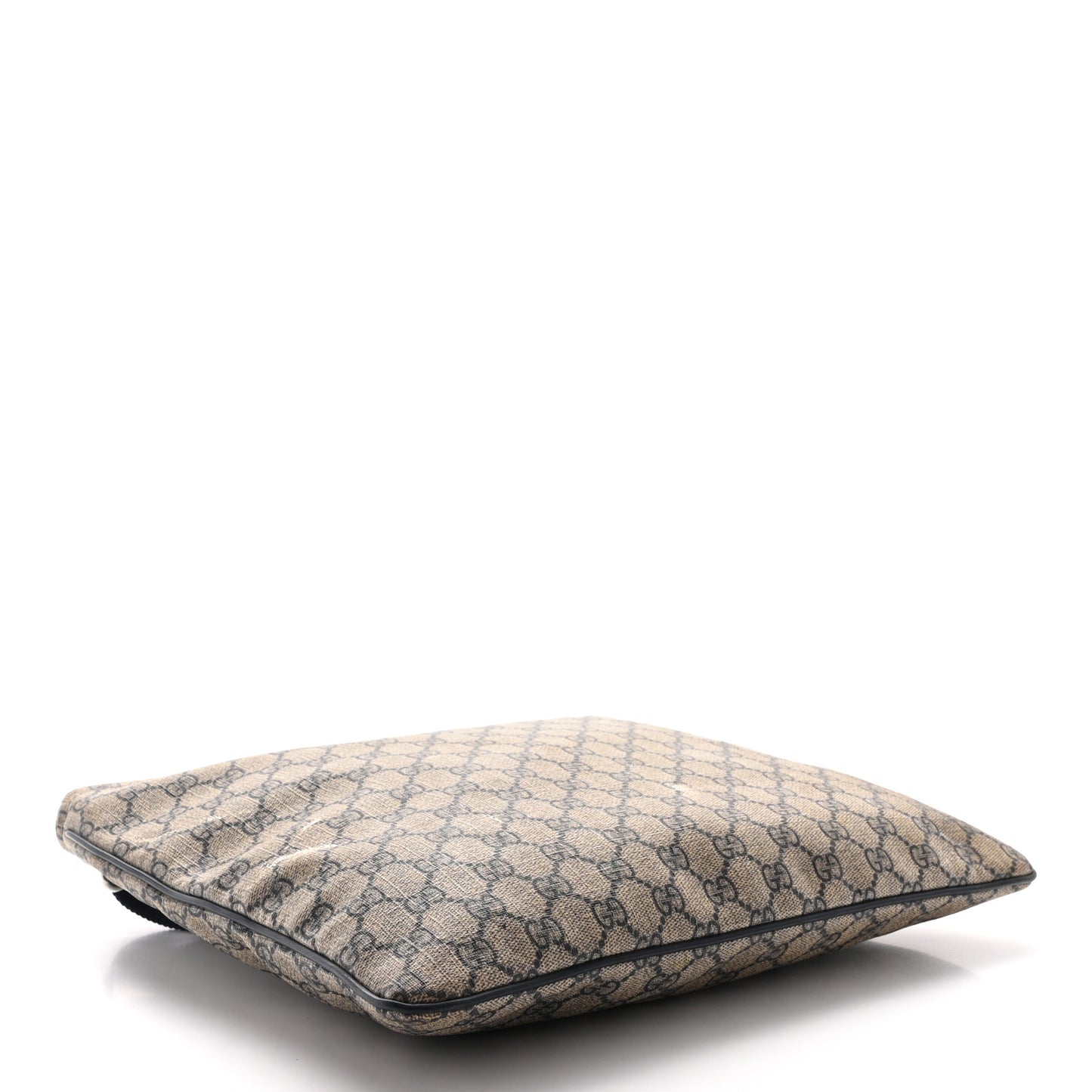 GG Plus Monogram Large Flat Messenger Bag Beige Blue